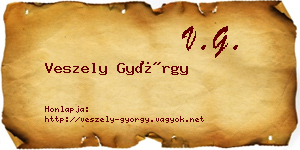 Veszely György névjegykártya